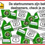 De startnummers zijn bekend, rijders check je mail !