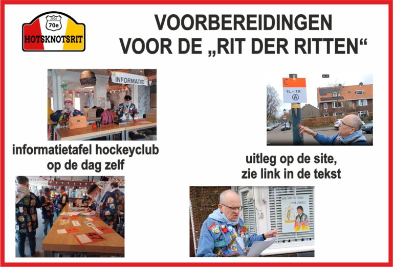 DE LAATSTE VOORBEREIDINGEN !